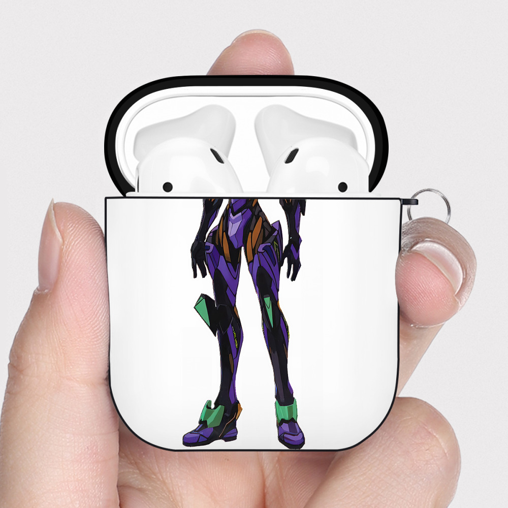 （画像用） EVA 新世紀エヴァンゲリオン AirPods 第2世代保護ケース ハードシェル ブラック 耐衝撃・防指紋・カラビナ付き