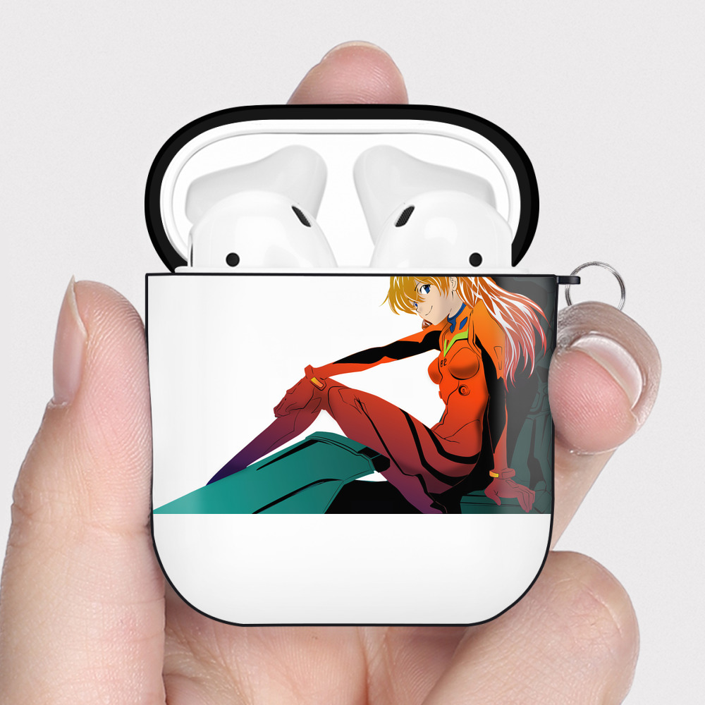 （画像用） EVA 新世紀エヴァンゲリオン AirPods 第2世代保護ケース ハードシェル ブラック 耐衝撃・防指紋・カラビナ付き