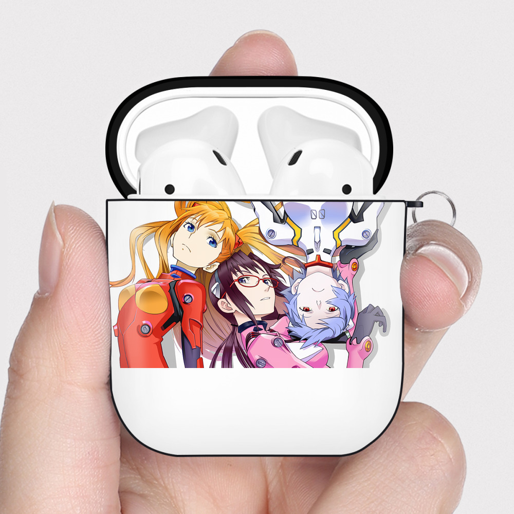 （画像用） EVA 新世紀エヴァンゲリオン AirPods 第2世代保護ケース ハードシェル ブラック 耐衝撃・防指紋・カラビナ付き