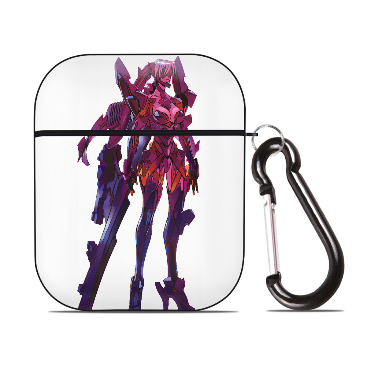 （画像用） EVA 新世紀エヴァンゲリオン AirPods 第2世代保護ケース ハードシェル ブラック 耐衝撃・防指紋・カラビナ付き