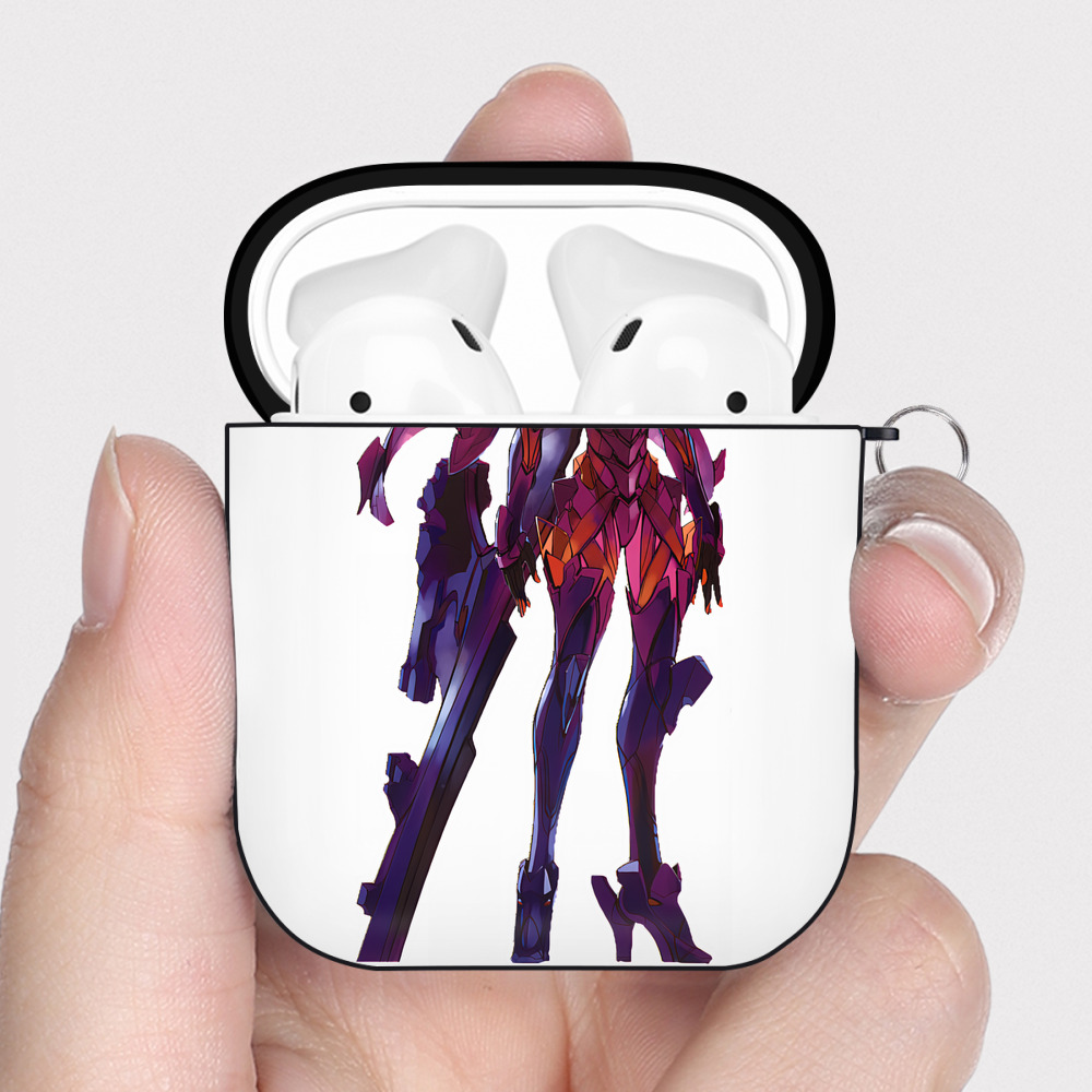 （画像用） EVA 新世紀エヴァンゲリオン AirPods 第2世代保護ケース ハードシェル ブラック 耐衝撃・防指紋・カラビナ付き