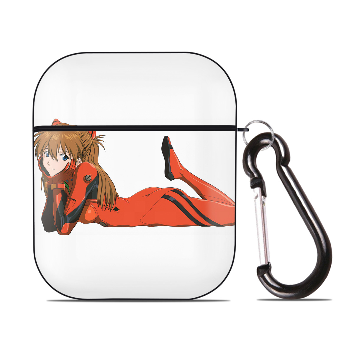 （画像用） EVA 新世紀エヴァンゲリオン AirPods 第2世代保護ケース ハードシェル ブラック 耐衝撃・防指紋・カラビナ付き