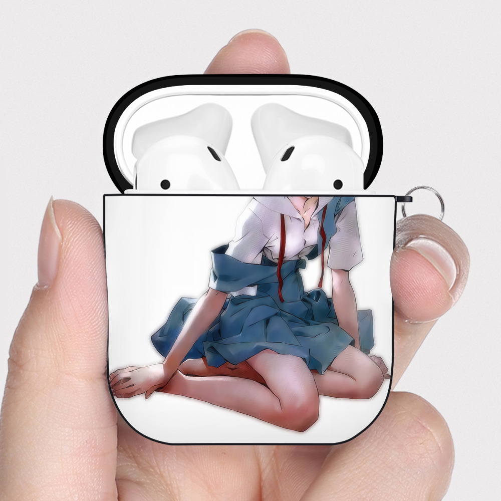 （画像用） EVA 新世紀エヴァンゲリオン AirPods 第2世代保護ケース ハードシェル ブラック 耐衝撃・防指紋・カラビナ付き