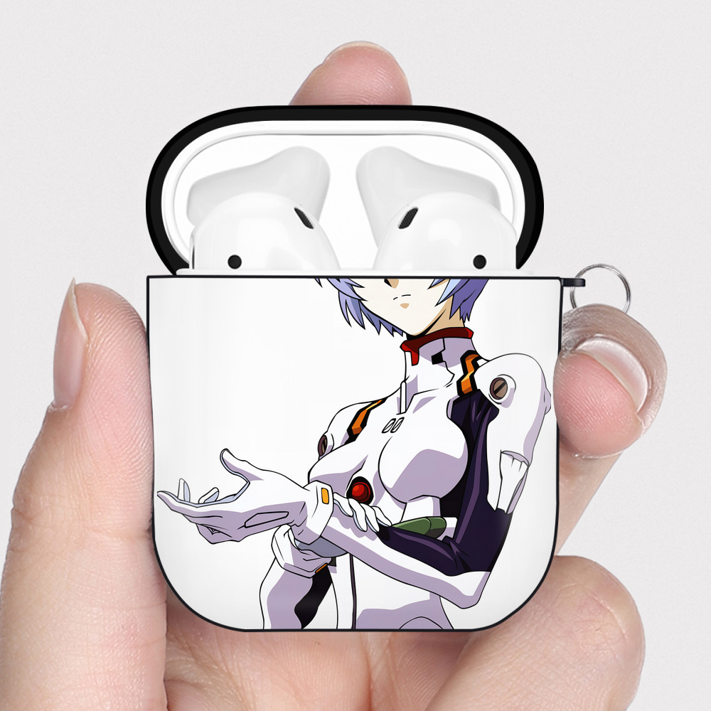 （画像用） EVA 新世紀エヴァンゲリオン AirPods 第2世代保護ケース ハードシェル ブラック 耐衝撃・防指紋・カラビナ付き