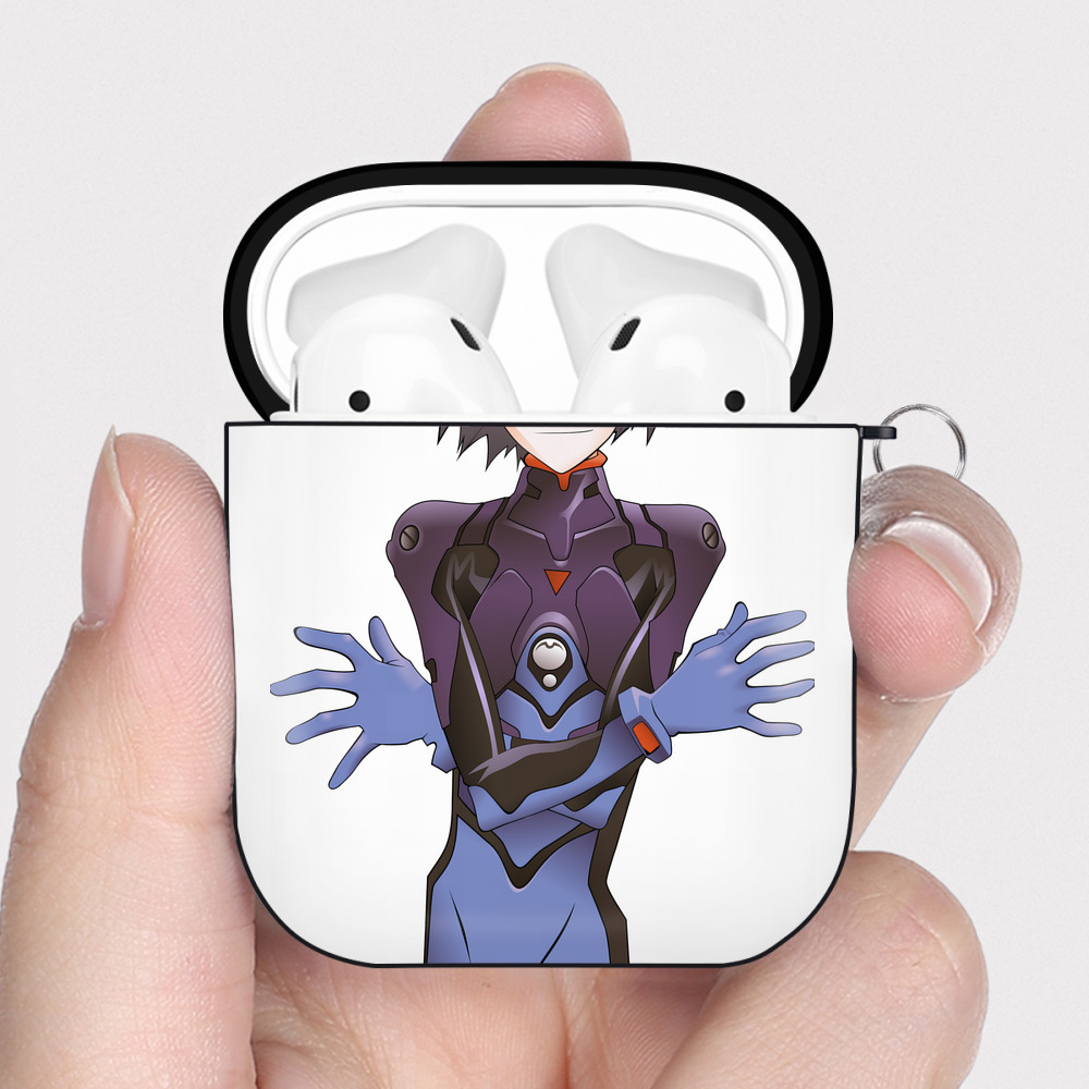 （画像用） EVA 新世紀エヴァンゲリオン AirPods 第2世代保護ケース ハードシェル ブラック 耐衝撃・防指紋・カラビナ付き