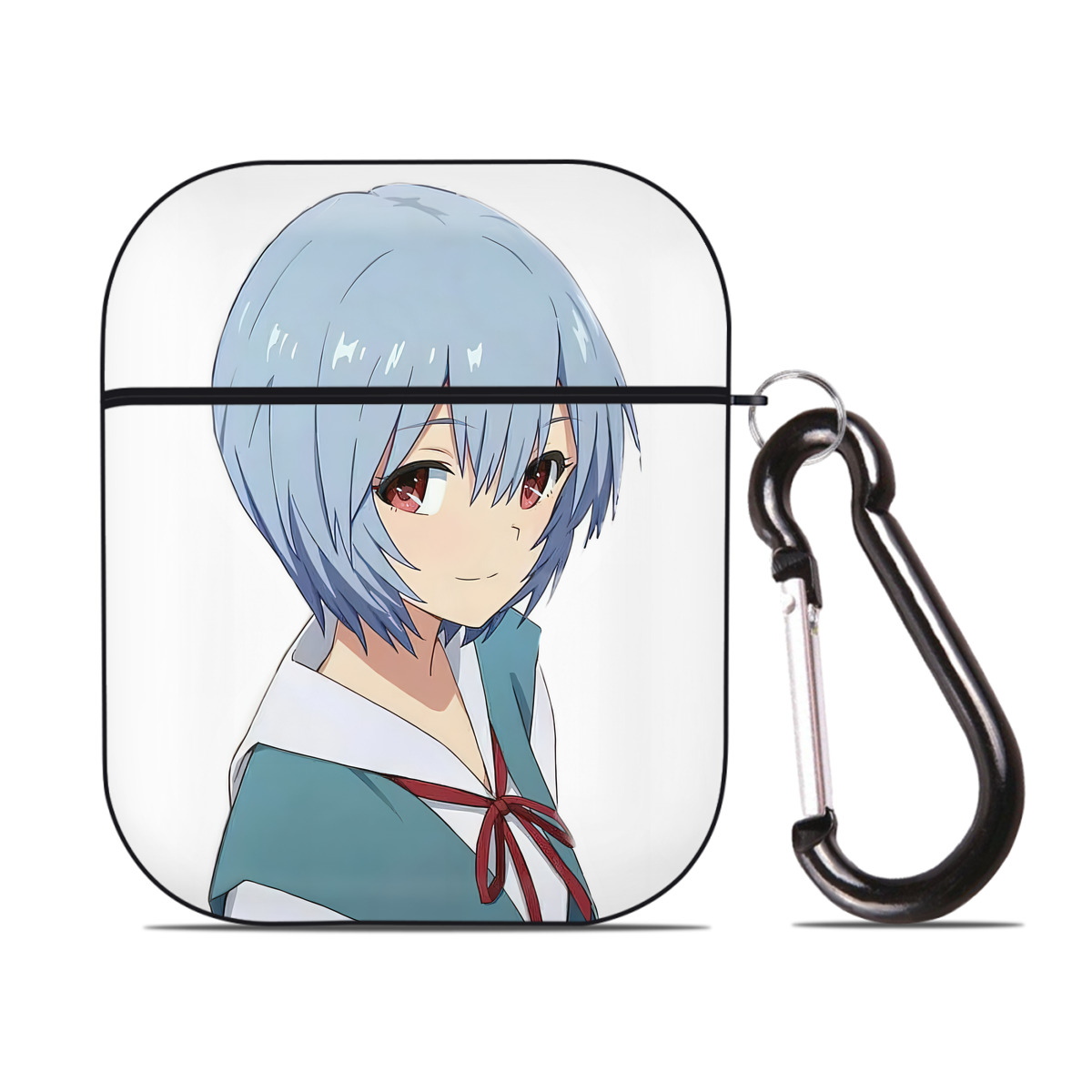 （画像用） EVA 新世紀エヴァンゲリオン AirPods 第2世代保護ケース ハードシェル ブラック 耐衝撃・防指紋・カラビナ付き