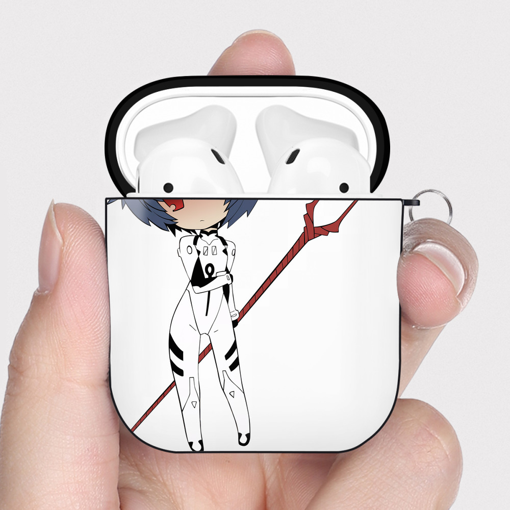 （画像用） EVA 新世紀エヴァンゲリオン AirPods 第2世代保護ケース ハードシェル ブラック 耐衝撃・防指紋・カラビナ付き