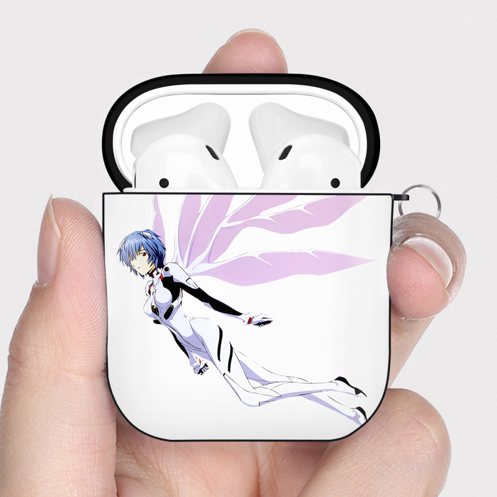 （画像用） EVA 新世紀エヴァンゲリオン AirPods 第2世代保護ケース ハードシェル ブラック 耐衝撃・防指紋・カラビナ付き