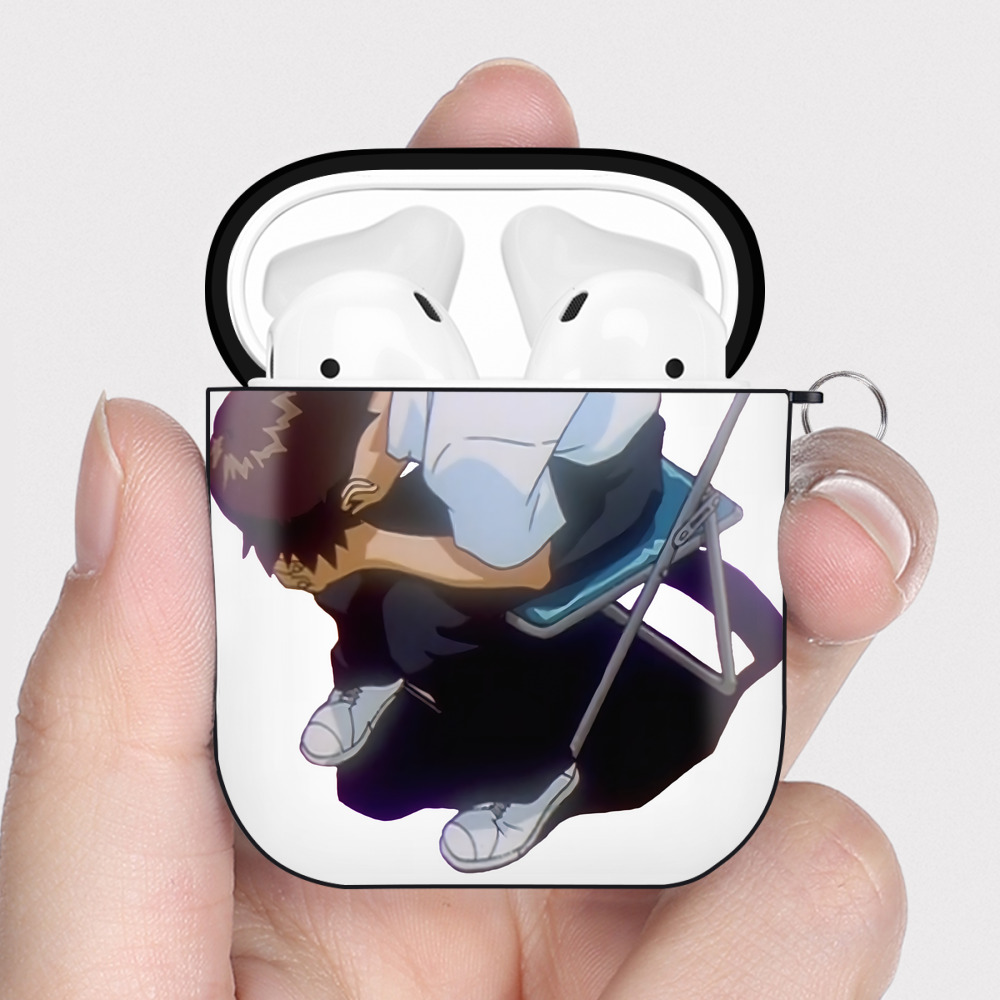 （画像用） EVA 新世紀エヴァンゲリオン AirPods 第2世代保護ケース ハードシェル ブラック 耐衝撃・防指紋・カラビナ付き
