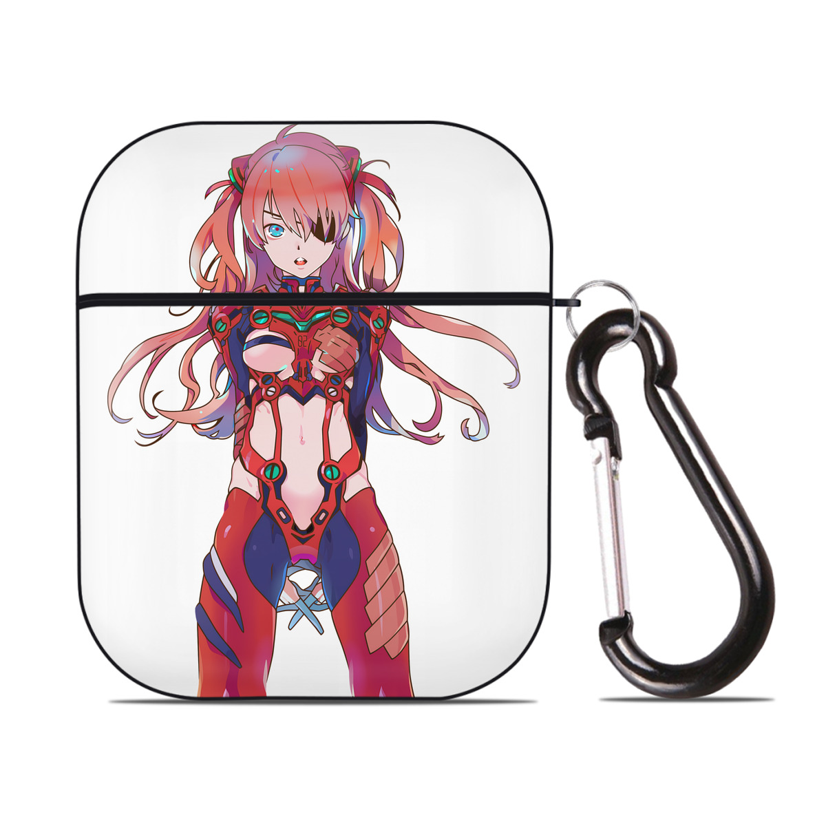 （画像用） EVA 新世紀エヴァンゲリオン AirPods 第2世代保護ケース ハードシェル ブラック 耐衝撃・防指紋・カラビナ付き