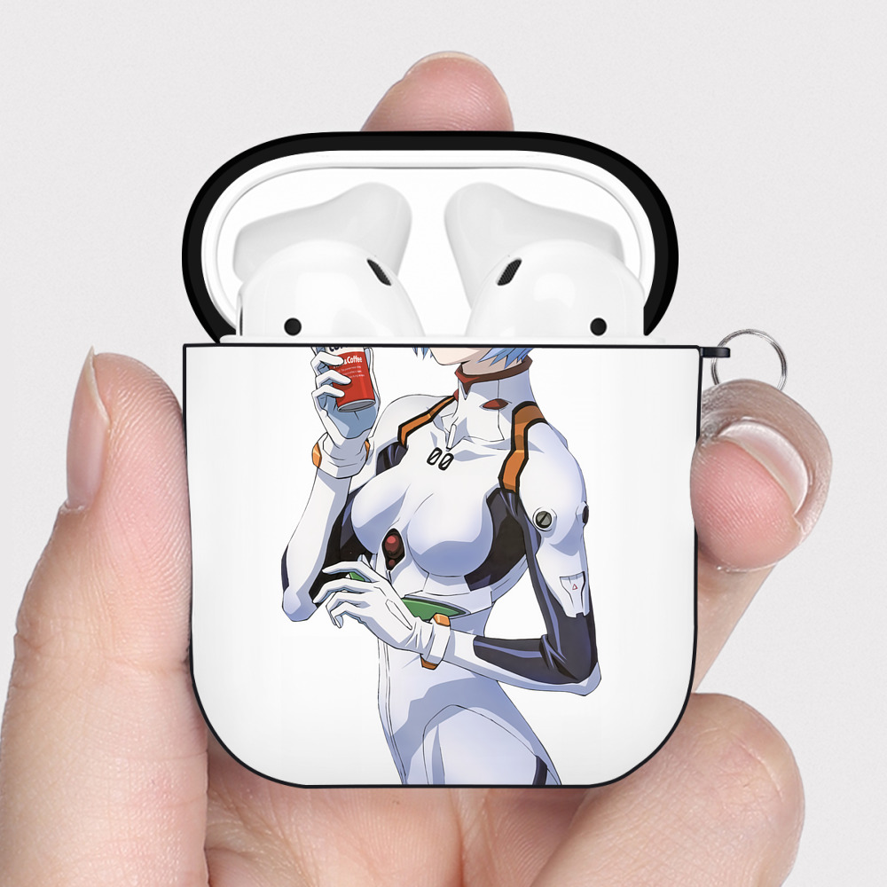 （画像用） EVA 新世紀エヴァンゲリオン AirPods 第2世代保護ケース ハードシェル ブラック 耐衝撃・防指紋・カラビナ付き