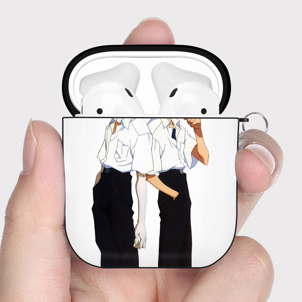 （画像用） EVA 新世紀エヴァンゲリオン AirPods 第2世代保護ケース ハードシェル ブラック 耐衝撃・防指紋・カラビナ付き