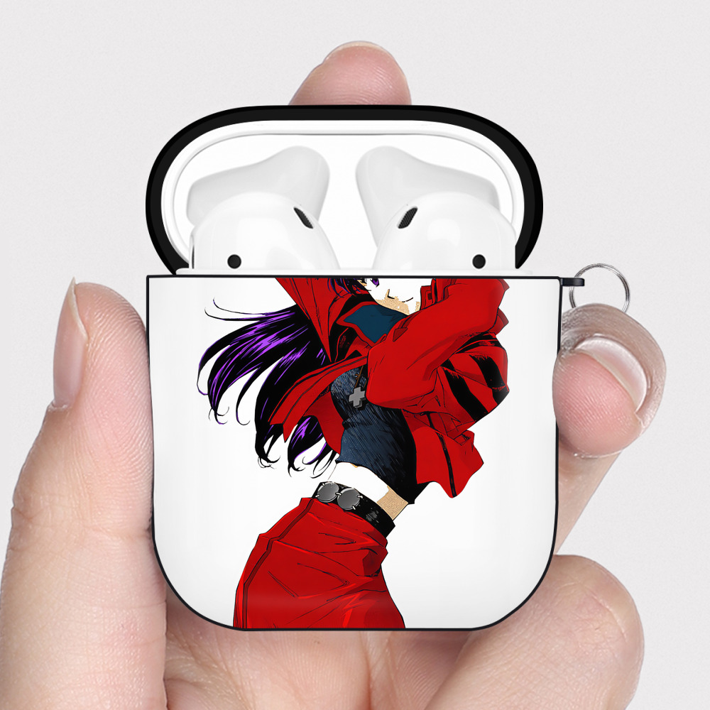 （画像用） EVA 新世紀エヴァンゲリオン AirPods 第2世代保護ケース ハードシェル ブラック 耐衝撃・防指紋・カラビナ付き