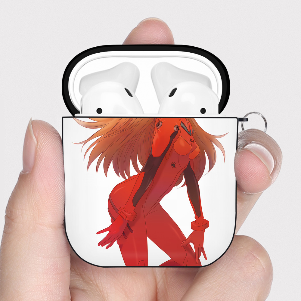 （画像用） EVA 新世紀エヴァンゲリオン AirPods 第2世代保護ケース ハードシェル ブラック 耐衝撃・防指紋・カラビナ付き