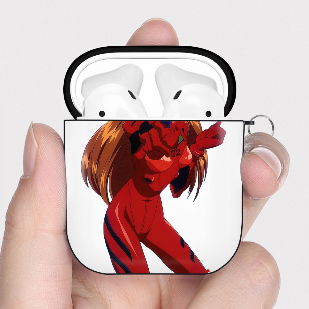 （画像用） EVA 新世紀エヴァンゲリオン AirPods 第2世代保護ケース ハードシェル ブラック 耐衝撃・防指紋・カラビナ付き