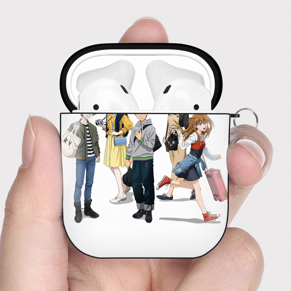 （画像用） EVA 新世紀エヴァンゲリオン AirPods 第2世代保護ケース ハードシェル ブラック 耐衝撃・防指紋・カラビナ付き