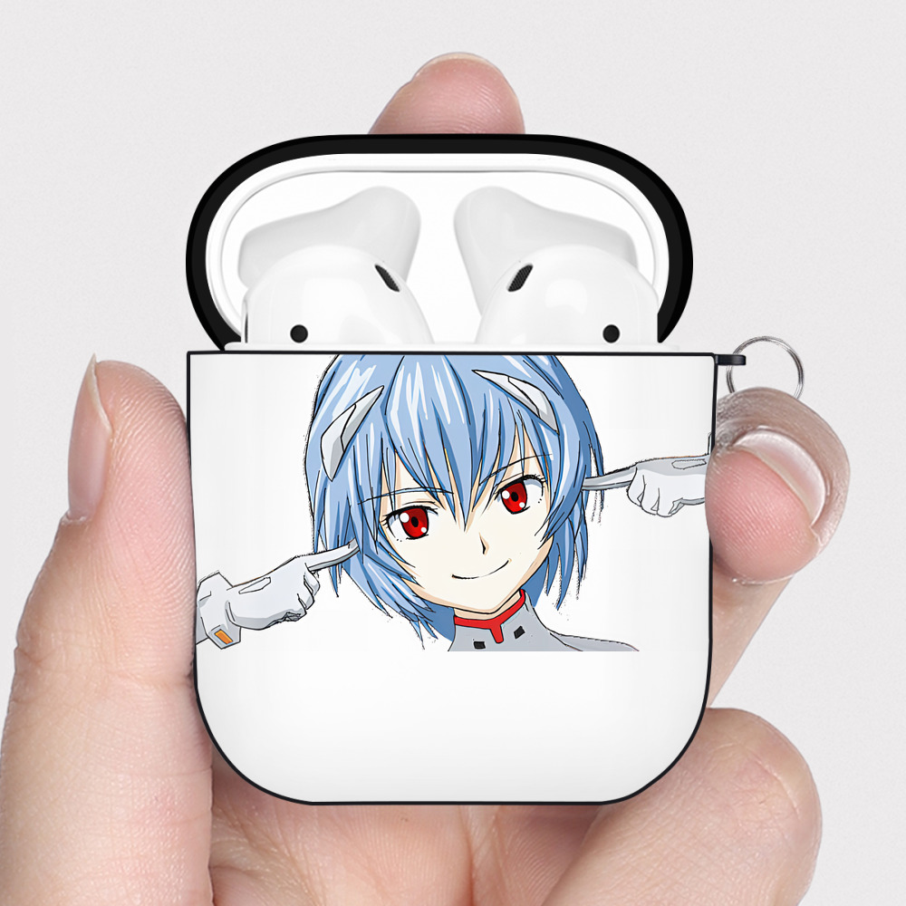 （画像用） EVA 新世紀エヴァンゲリオン AirPods 第2世代保護ケース ハードシェル ブラック 耐衝撃・防指紋・カラビナ付き