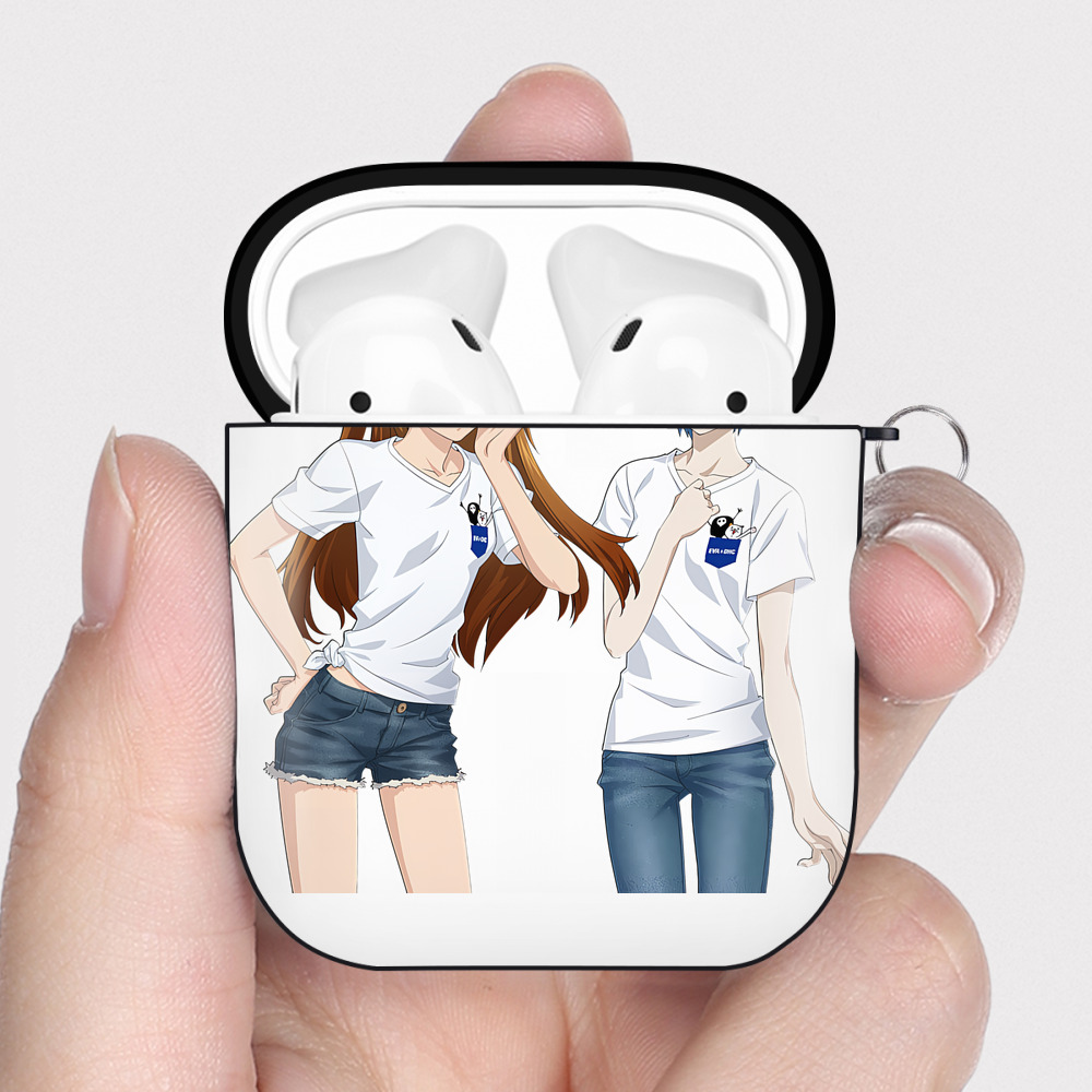 （画像用） EVA 新世紀エヴァンゲリオン AirPods 第2世代保護ケース ハードシェル ブラック 耐衝撃・防指紋・カラビナ付き