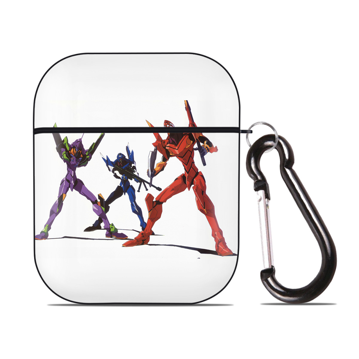 （画像用） EVA 新世紀エヴァンゲリオン AirPods 第2世代保護ケース ハードシェル ブラック 耐衝撃・防指紋・カラビナ付き