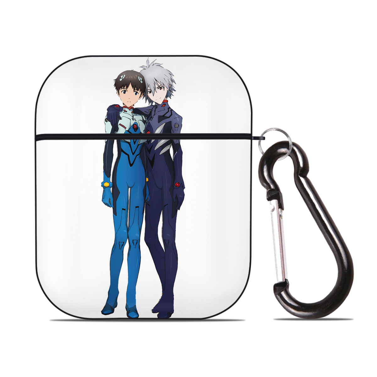 （画像用） EVA 新世紀エヴァンゲリオン AirPods 第2世代保護ケース ハードシェル ブラック 耐衝撃・防指紋・カラビナ付き