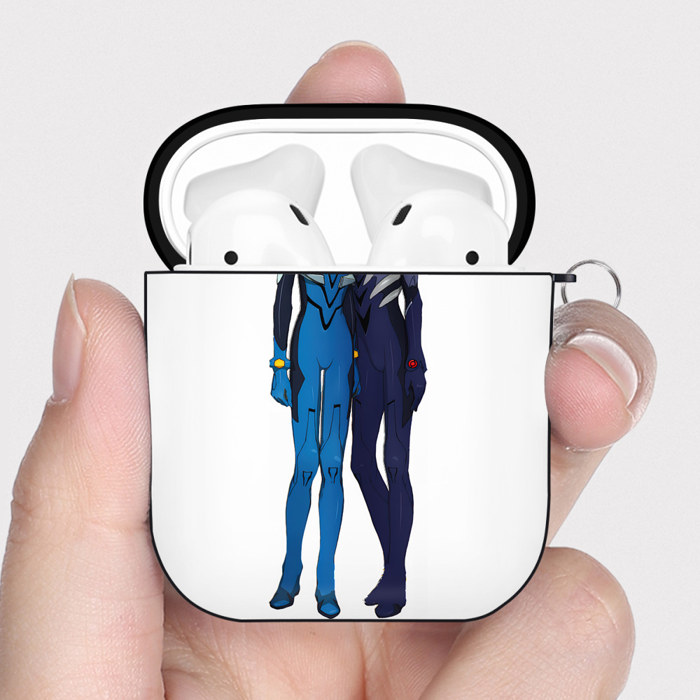 （画像用） EVA 新世紀エヴァンゲリオン AirPods 第2世代保護ケース ハードシェル ブラック 耐衝撃・防指紋・カラビナ付き