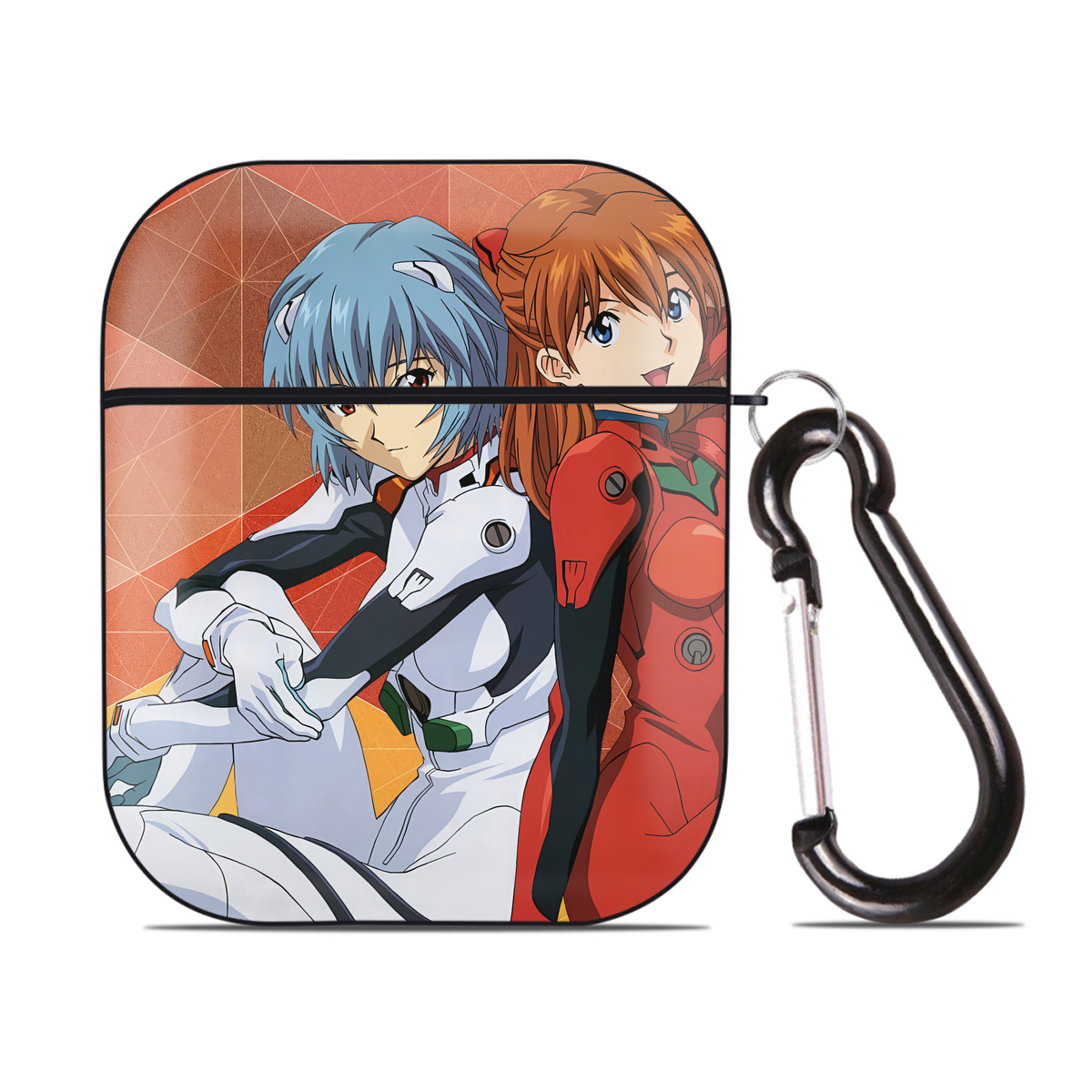 （画像用） EVA 新世紀エヴァンゲリオン AirPods 第2世代保護ケース ハードシェル ブラック 耐衝撃・防指紋・カラビナ付き