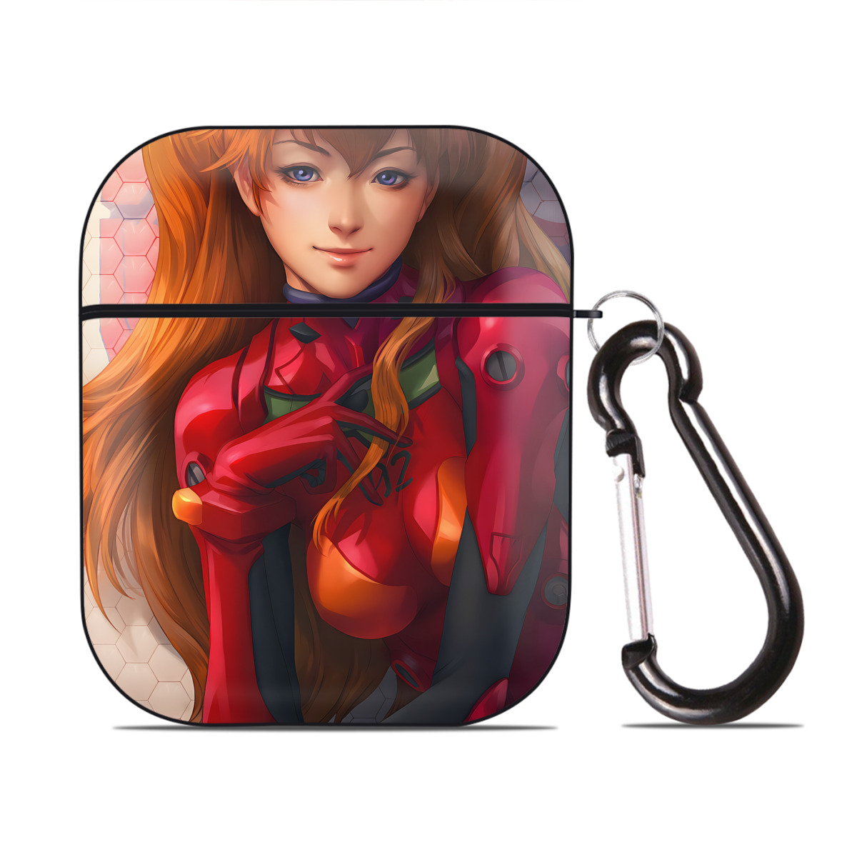 （画像用） EVA 新世紀エヴァンゲリオン AirPods 第2世代保護ケース ハードシェル ブラック 耐衝撃・防指紋・カラビナ付き