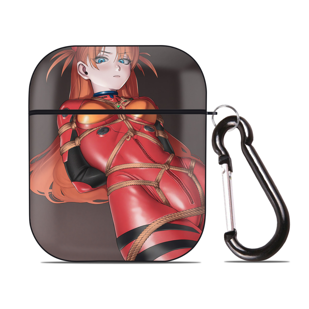 （画像用） EVA 新世紀エヴァンゲリオン AirPods 第2世代保護ケース ハードシェル ブラック 耐衝撃・防指紋・カラビナ付き