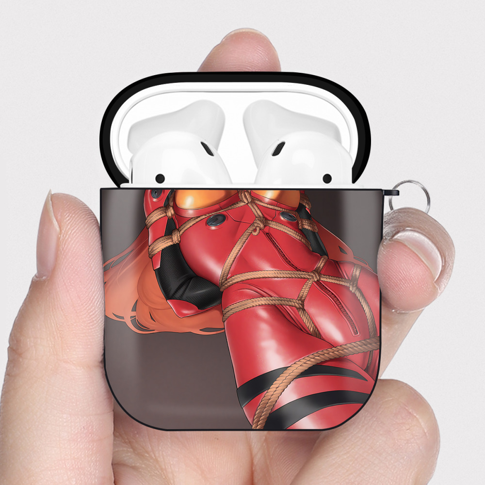 （画像用） EVA 新世紀エヴァンゲリオン AirPods 第2世代保護ケース ハードシェル ブラック 耐衝撃・防指紋・カラビナ付き