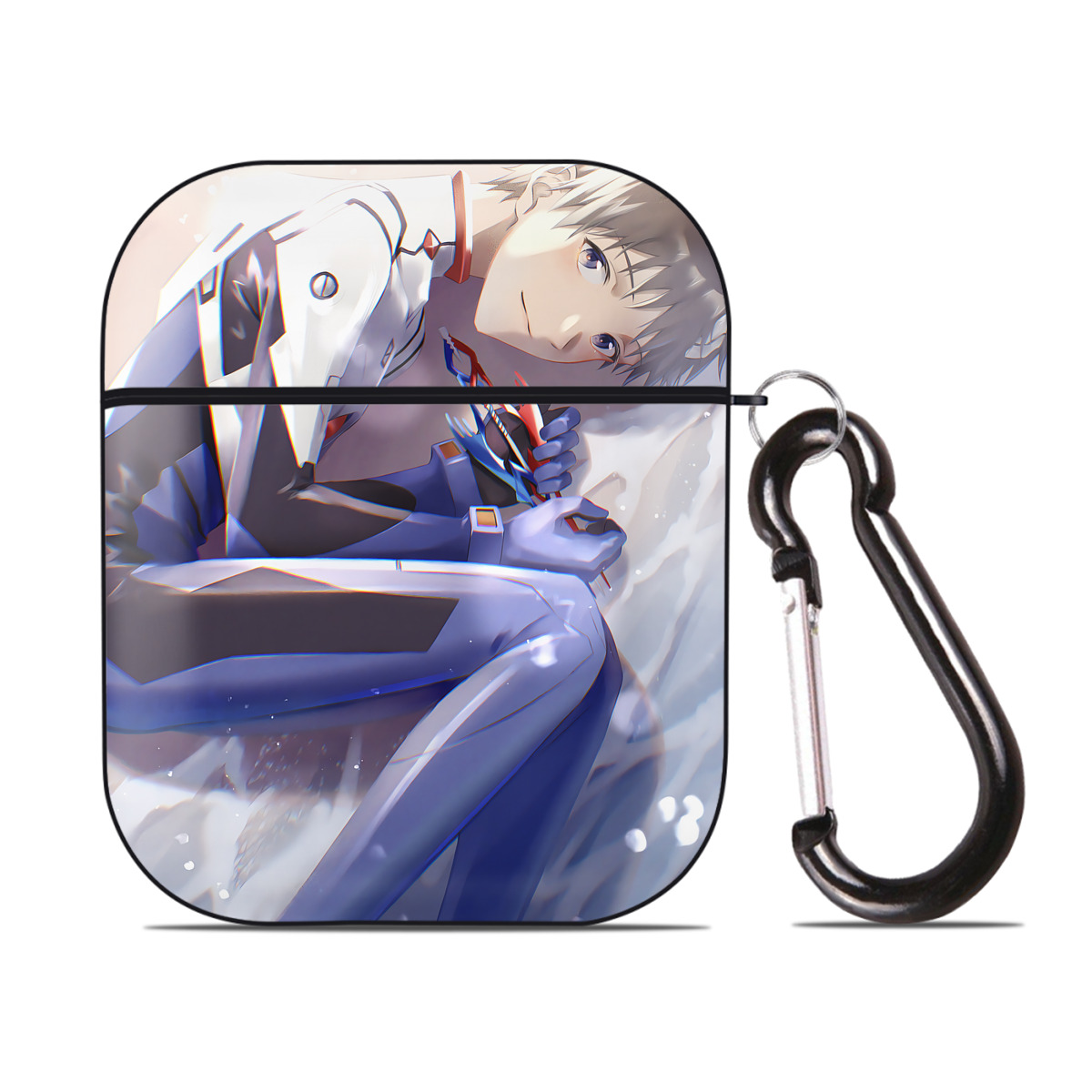 （画像用） EVA 新世紀エヴァンゲリオン AirPods 第2世代保護ケース ハードシェル ブラック 耐衝撃・防指紋・カラビナ付き