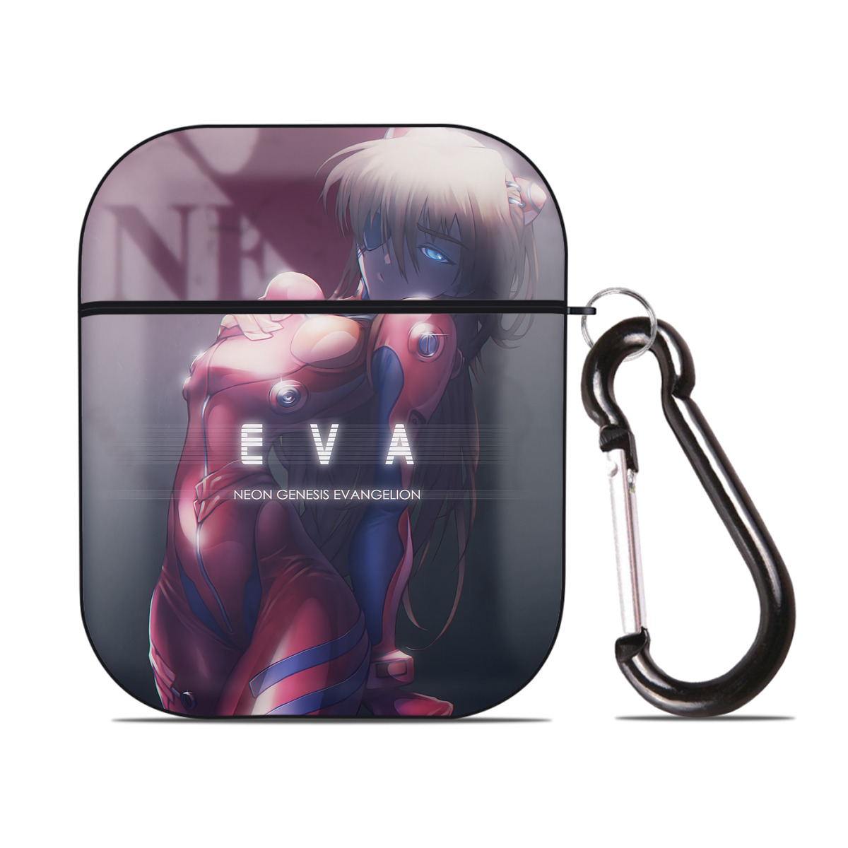 （画像用） EVA 新世紀エヴァンゲリオン AirPods 第2世代保護ケース ハードシェル ブラック 耐衝撃・防指紋・カラビナ付き