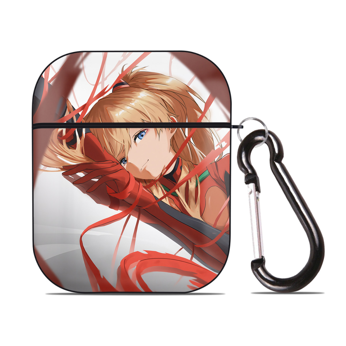 （画像用） EVA 新世紀エヴァンゲリオン AirPods 第2世代保護ケース ハードシェル ブラック 耐衝撃・防指紋・カラビナ付き