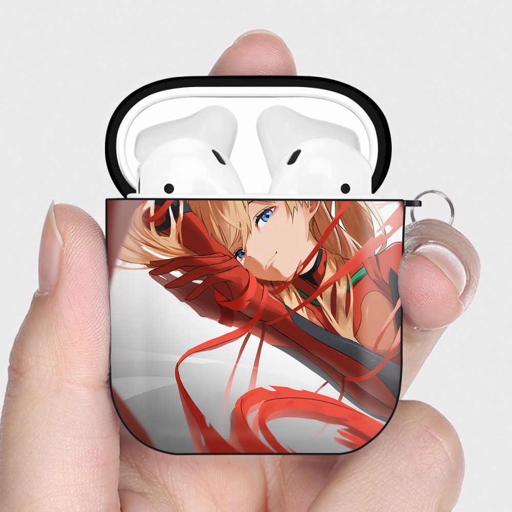 （画像用） EVA 新世紀エヴァンゲリオン AirPods 第2世代保護ケース ハードシェル ブラック 耐衝撃・防指紋・カラビナ付き