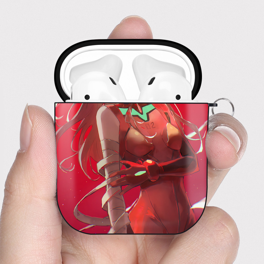 （画像用） EVA 新世紀エヴァンゲリオン AirPods 第2世代保護ケース ハードシェル ブラック 耐衝撃・防指紋・カラビナ付き