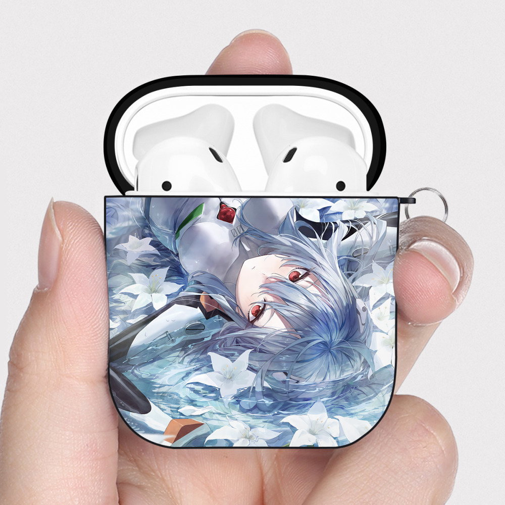 （画像用） EVA 新世紀エヴァンゲリオン AirPods 第2世代保護ケース ハードシェル ブラック 耐衝撃・防指紋・カラビナ付き