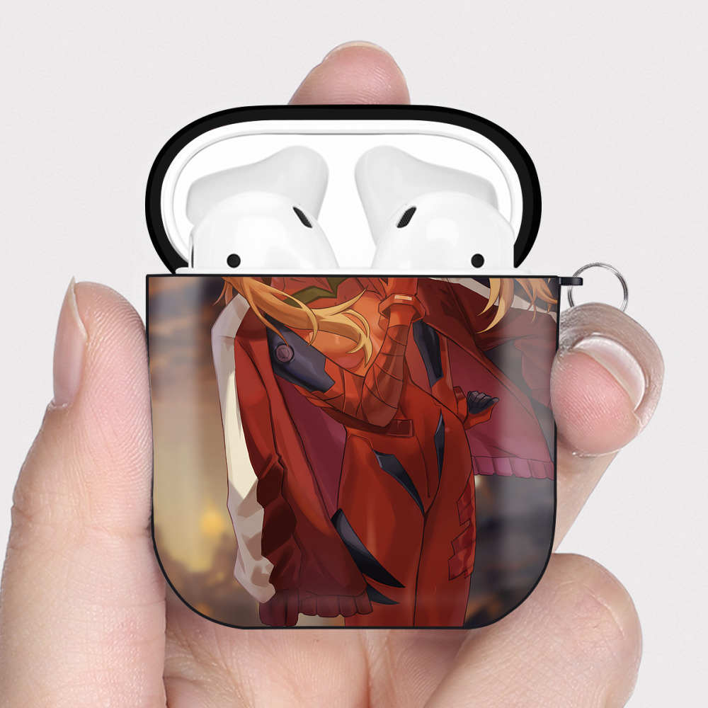 （画像用） EVA 新世紀エヴァンゲリオン AirPods 第2世代保護ケース ハードシェル ブラック 耐衝撃・防指紋・カラビナ付き