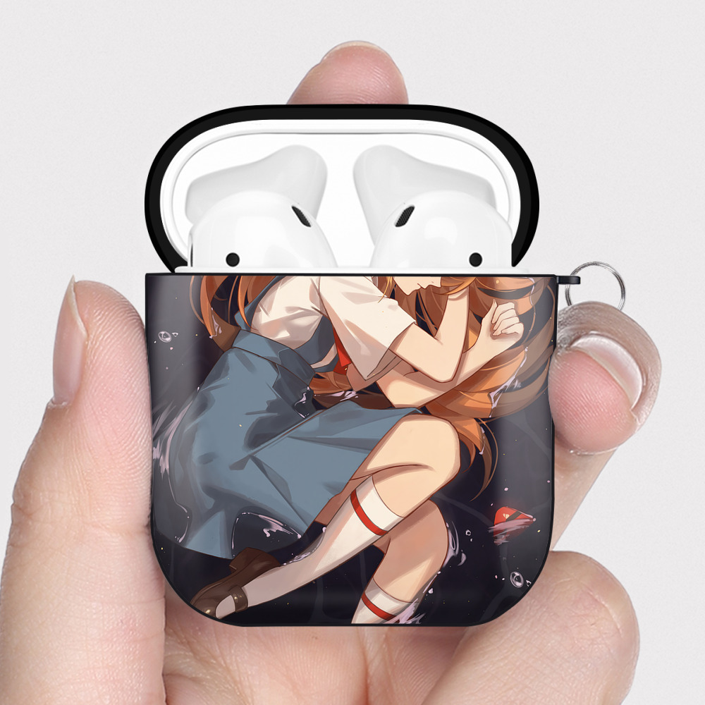 （画像用） EVA 新世紀エヴァンゲリオン AirPods 第2世代保護ケース ハードシェル ブラック 耐衝撃・防指紋・カラビナ付き
