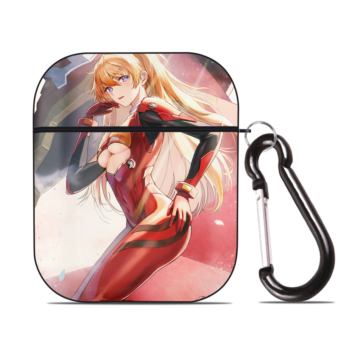 （画像用） EVA 新世紀エヴァンゲリオン AirPods 第2世代保護ケース ハードシェル ブラック 耐衝撃・防指紋・カラビナ付き