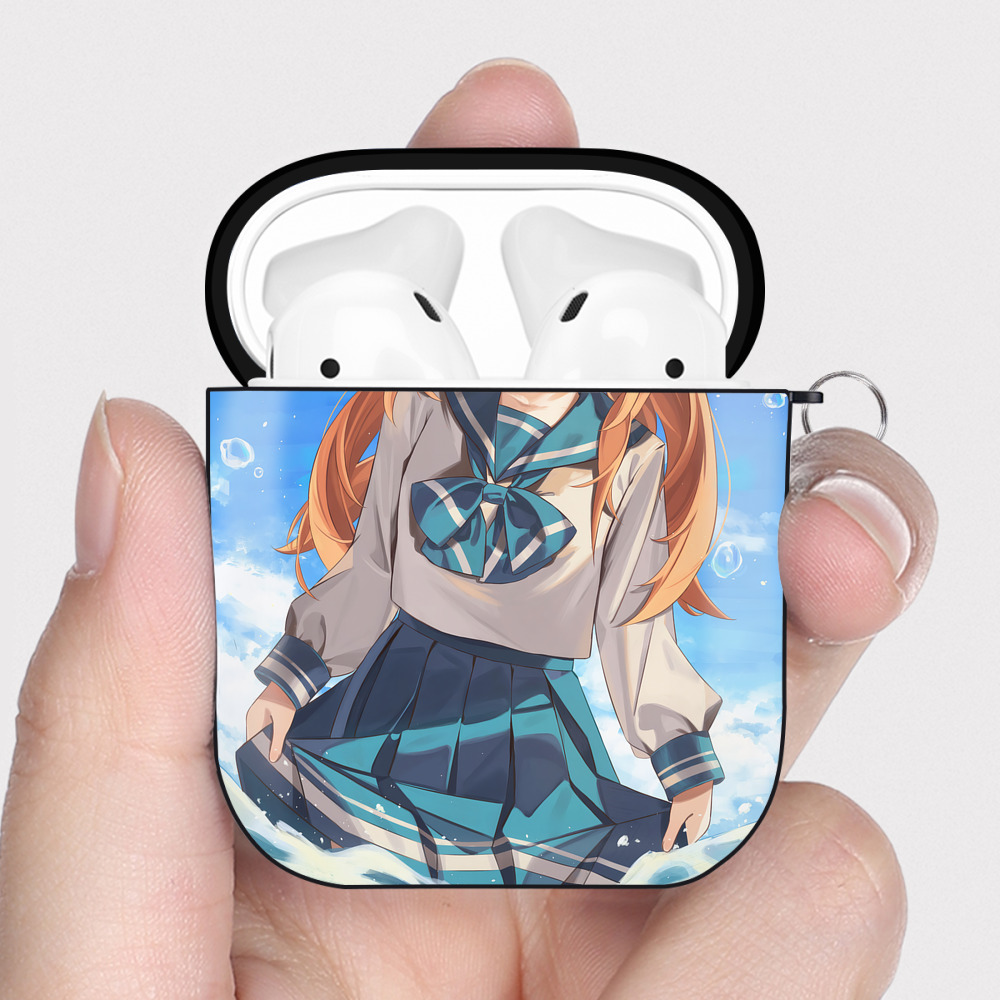 （画像用） EVA 新世紀エヴァンゲリオン AirPods 第2世代保護ケース ハードシェル ブラック 耐衝撃・防指紋・カラビナ付き