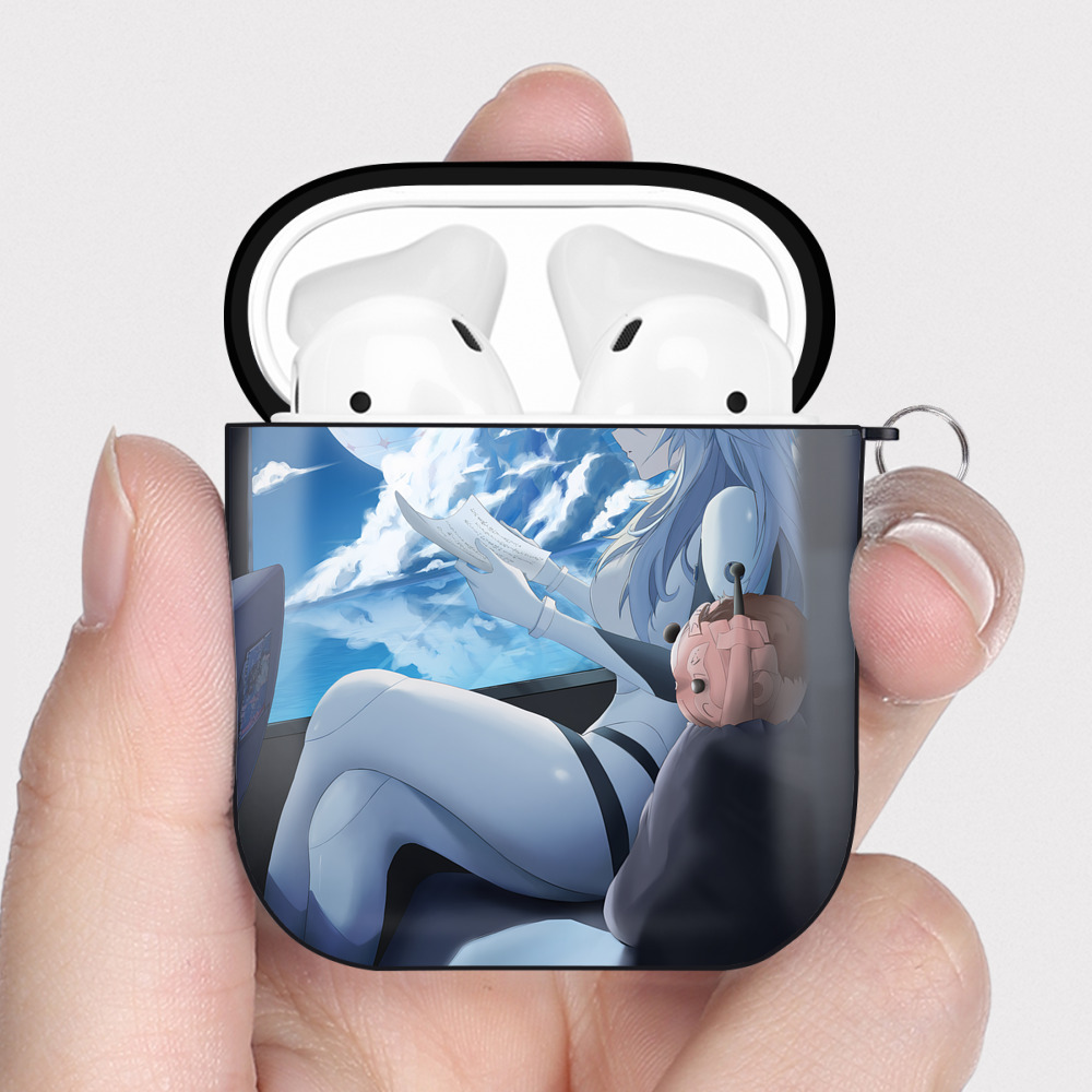 （画像用） EVA 新世紀エヴァンゲリオン AirPods 第2世代保護ケース ハードシェル ブラック 耐衝撃・防指紋・カラビナ付き