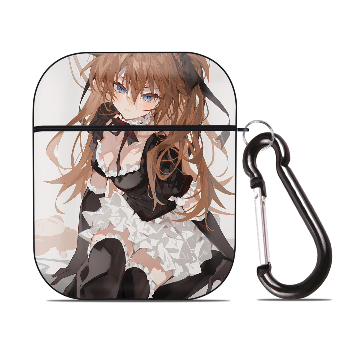 （画像用） EVA 新世紀エヴァンゲリオン AirPods 第2世代保護ケース ハードシェル ブラック 耐衝撃・防指紋・カラビナ付き