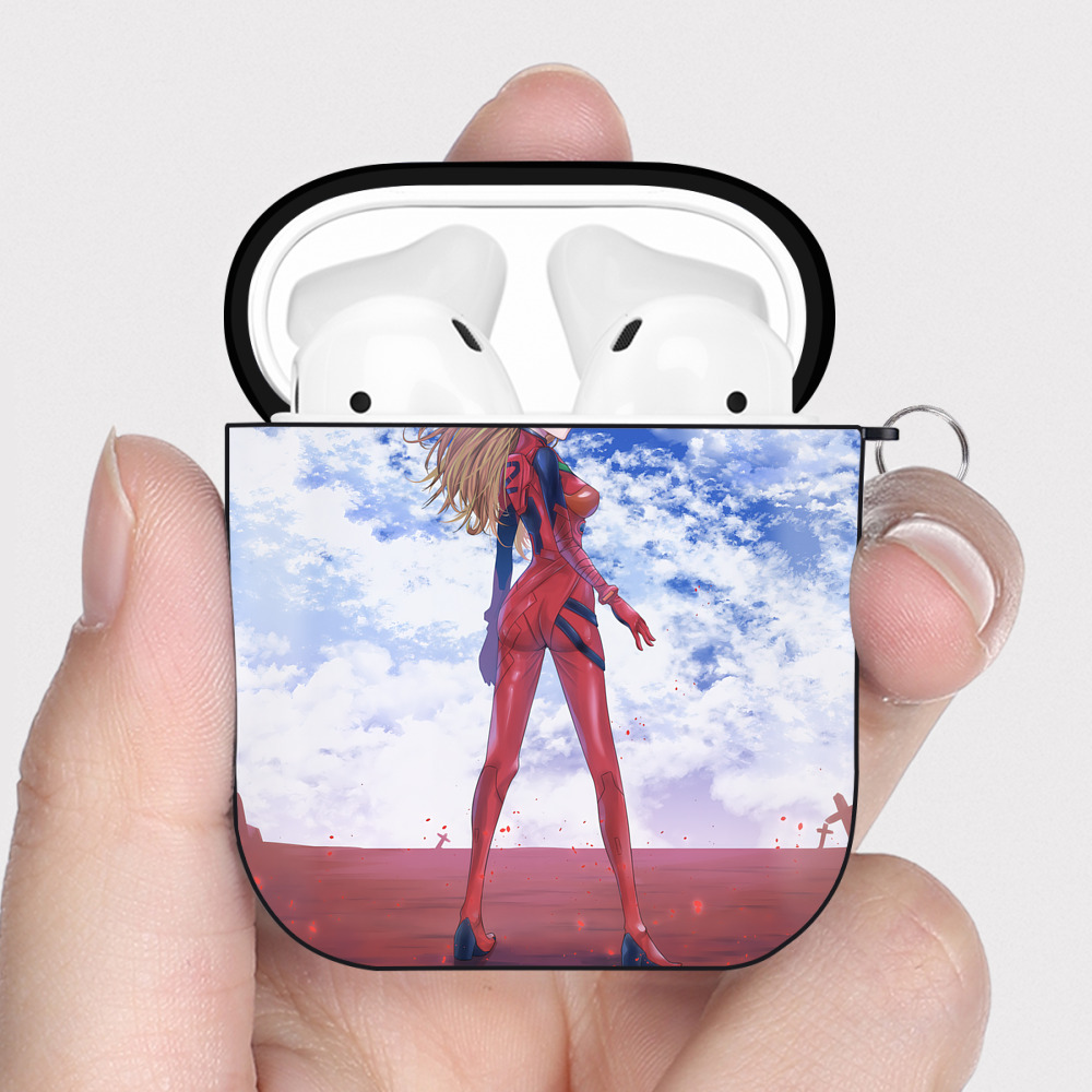 （画像用） EVA 新世紀エヴァンゲリオン AirPods 第2世代保護ケース ハードシェル ブラック 耐衝撃・防指紋・カラビナ付き