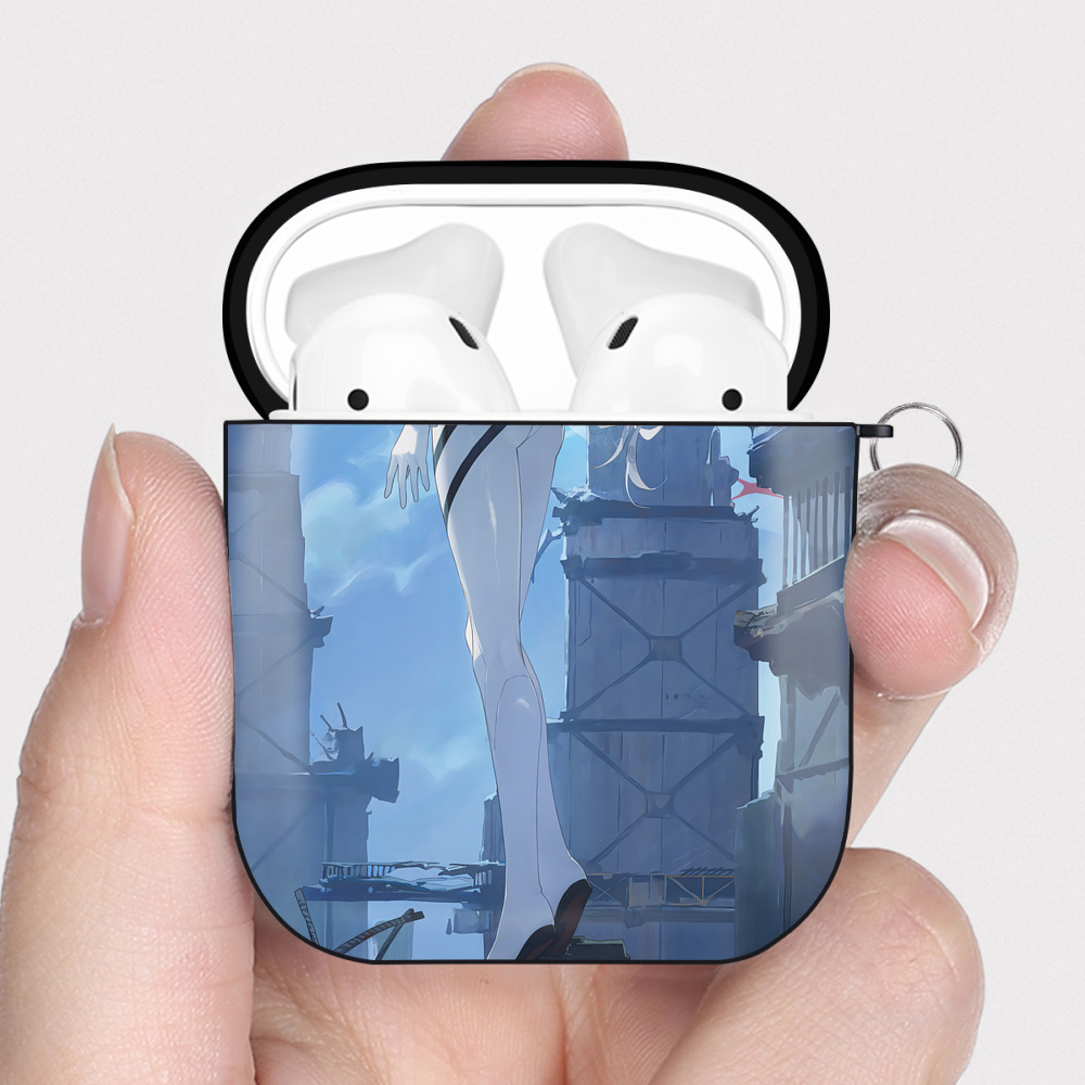 （画像用） EVA 新世紀エヴァンゲリオン AirPods 第2世代保護ケース ハードシェル ブラック 耐衝撃・防指紋・カラビナ付き
