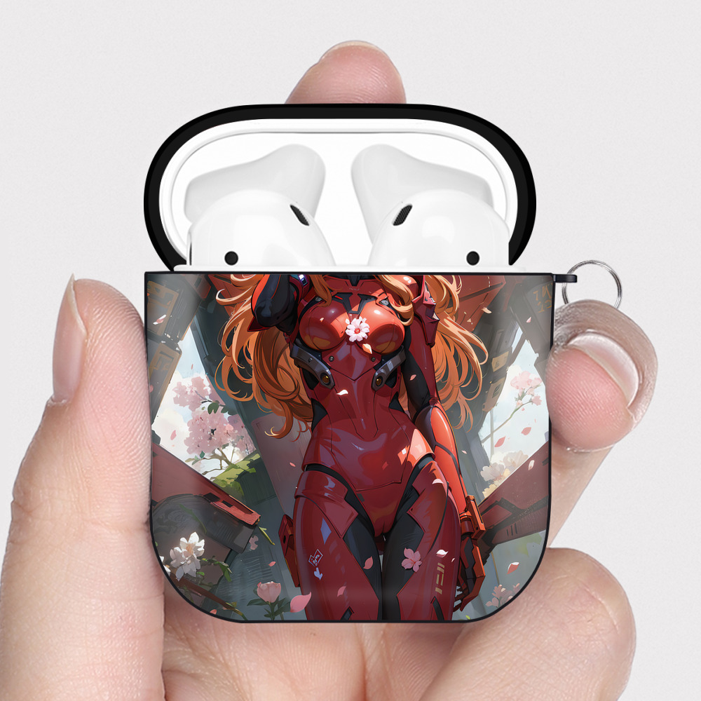 （画像用） EVA 新世紀エヴァンゲリオン AirPods 第2世代保護ケース ハードシェル ブラック 耐衝撃・防指紋・カラビナ付き