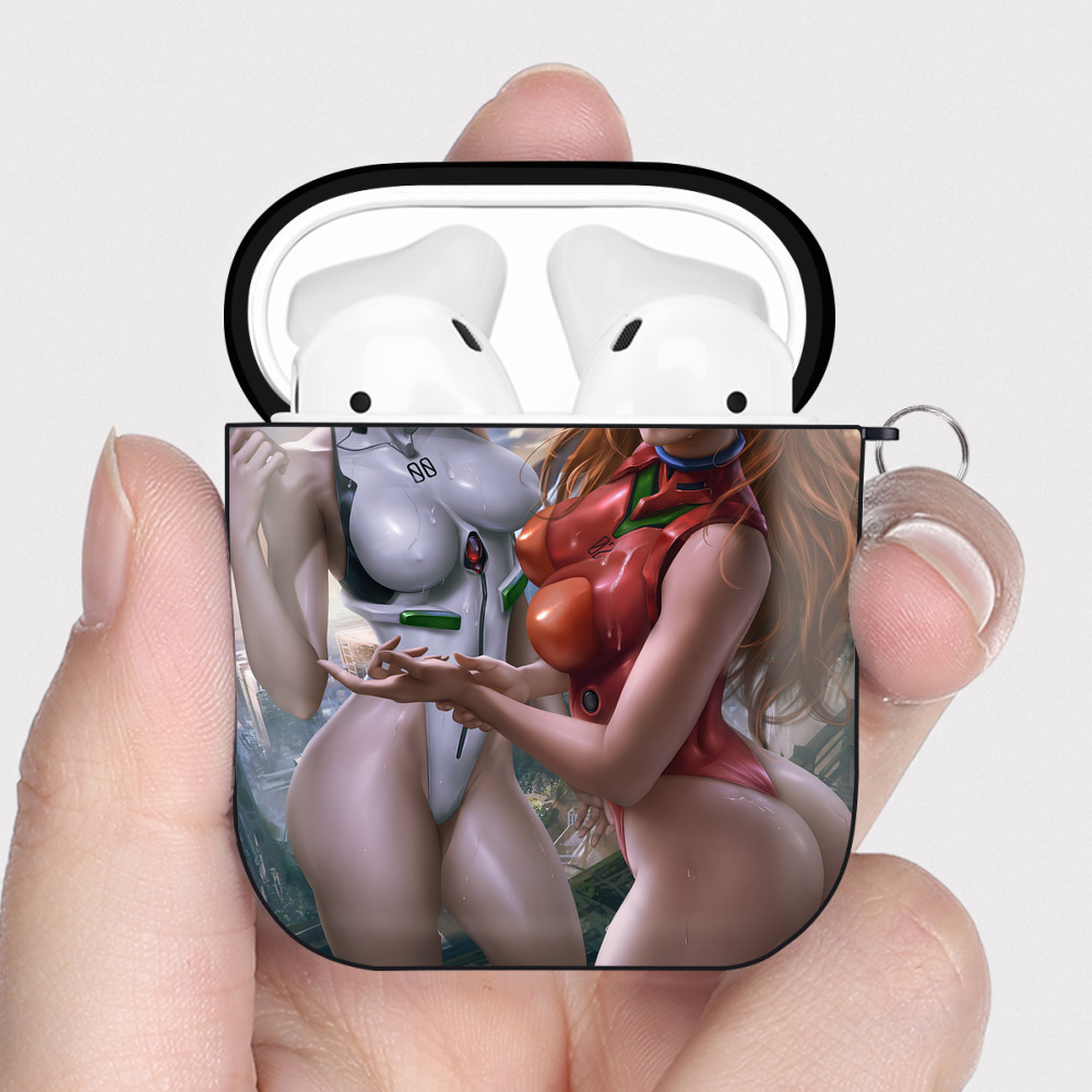（画像用） EVA 新世紀エヴァンゲリオン AirPods 第2世代保護ケース ハードシェル ブラック 耐衝撃・防指紋・カラビナ付き