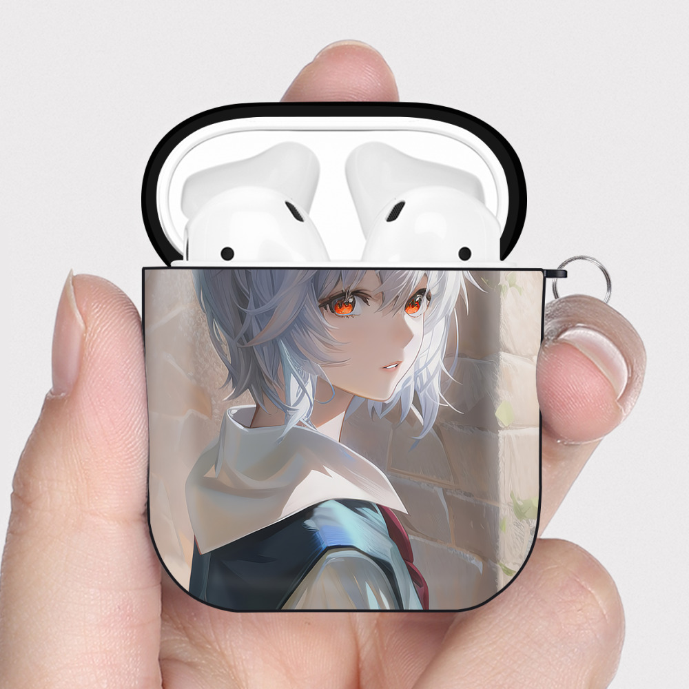 （画像用） EVA 新世紀エヴァンゲリオン AirPods 第2世代保護ケース ハードシェル ブラック 耐衝撃・防指紋・カラビナ付き