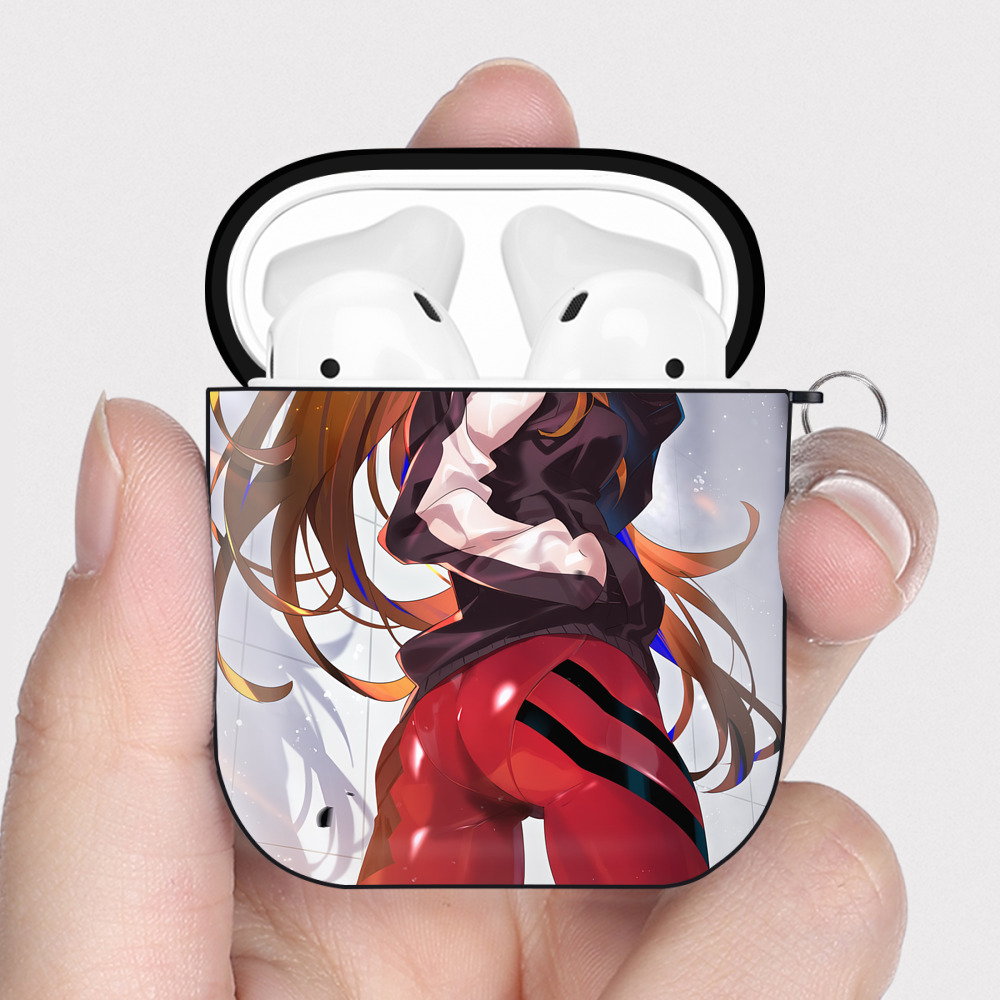 （画像用） EVA 新世紀エヴァンゲリオン AirPods 第2世代保護ケース ハードシェル ブラック 耐衝撃・防指紋・カラビナ付き