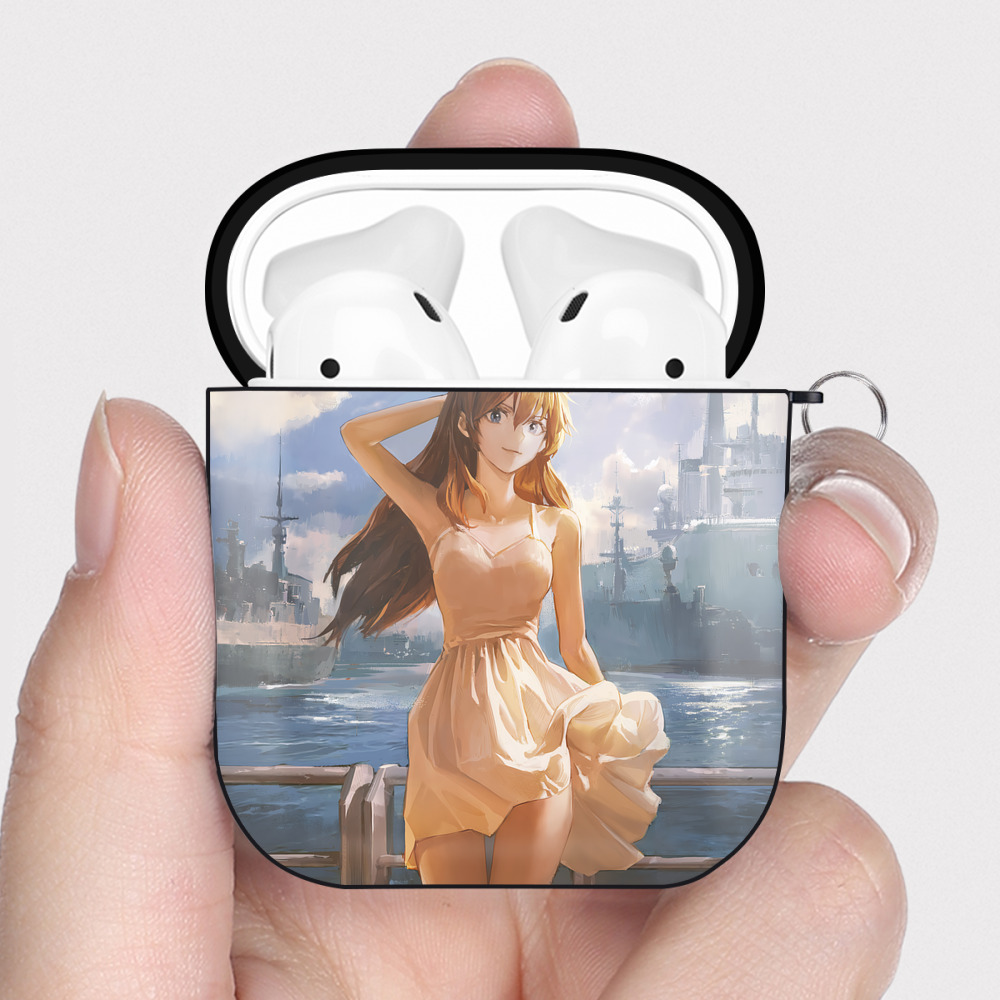 （画像用） EVA 新世紀エヴァンゲリオン AirPods 第2世代保護ケース ハードシェル ブラック 耐衝撃・防指紋・カラビナ付き