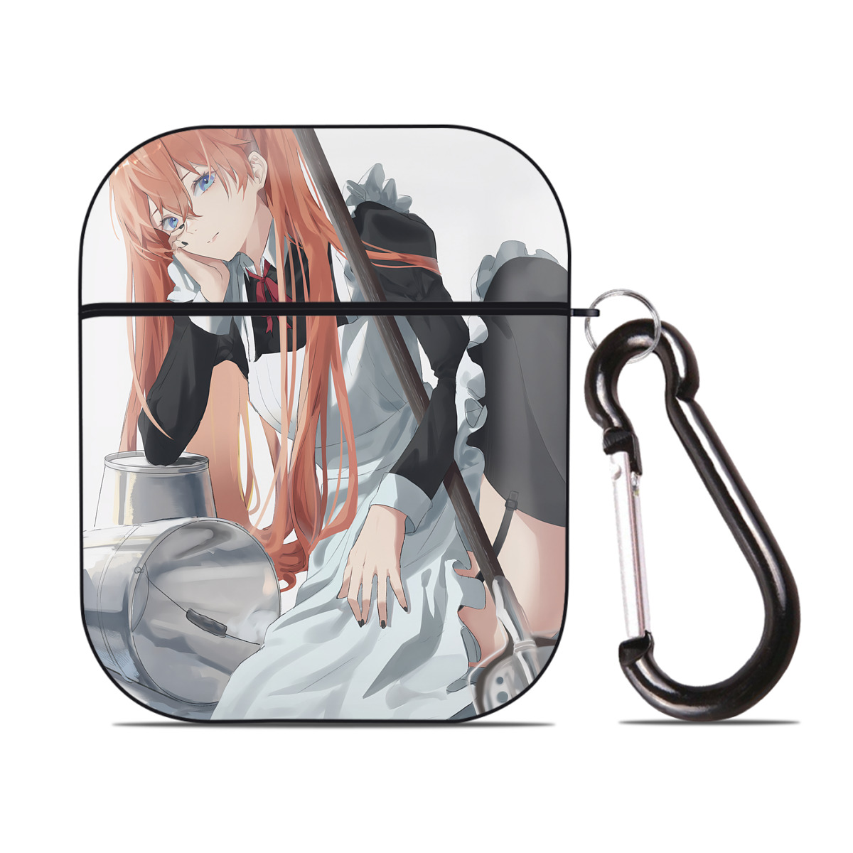 （画像用） EVA 新世紀エヴァンゲリオン AirPods 第2世代保護ケース ハードシェル ブラック 耐衝撃・防指紋・カラビナ付き