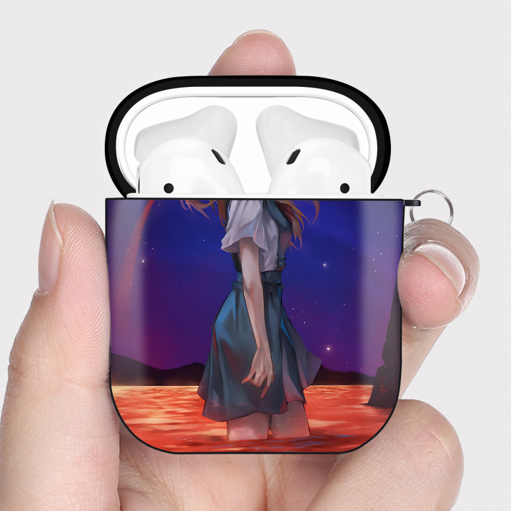 （画像用） EVA 新世紀エヴァンゲリオン AirPods 第2世代保護ケース ハードシェル ブラック 耐衝撃・防指紋・カラビナ付き